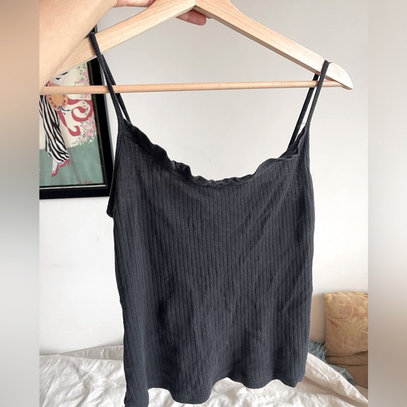 SOLD-Ribbed Black Tank - Picture 3 of 4